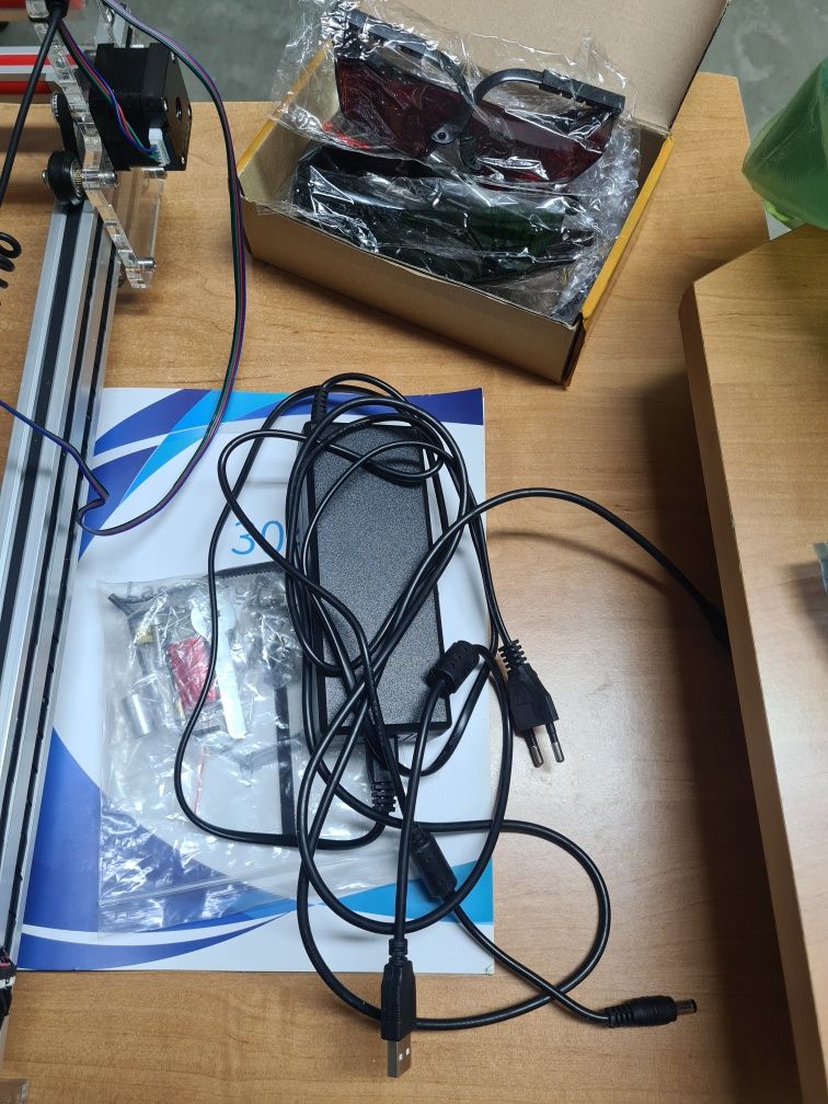 Nowy grawer laserowy grawerka laserowa 40W po modyfikacjach