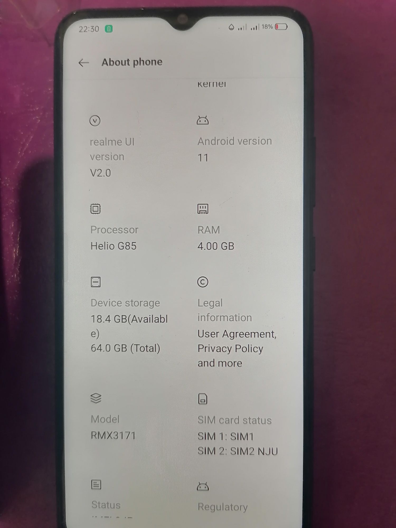 Telefon smartphone Realme Narzo
