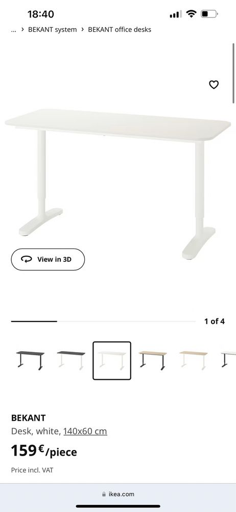 Bekant ikea mesa