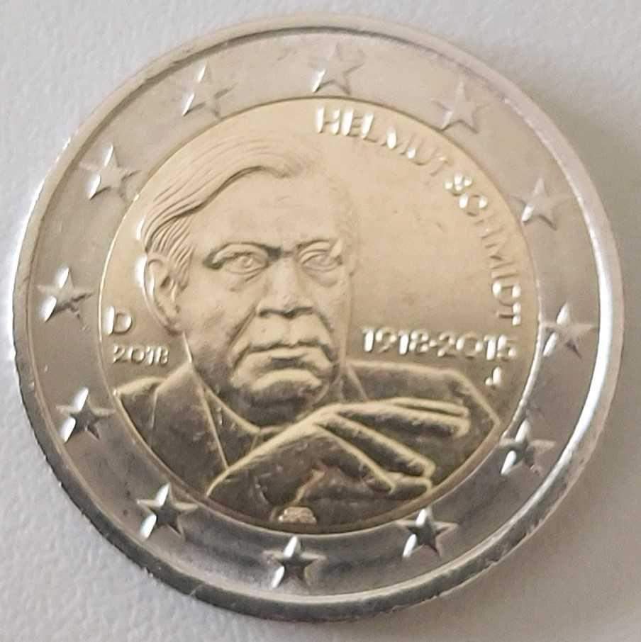 2 Euros 2018 J Alemanha Helmut Schmidt