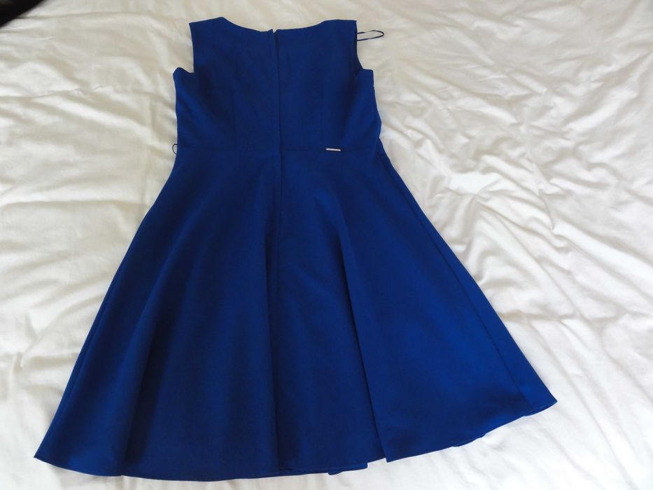 Sukienka damska elegancka business rozm.44 / L granatowa z metką