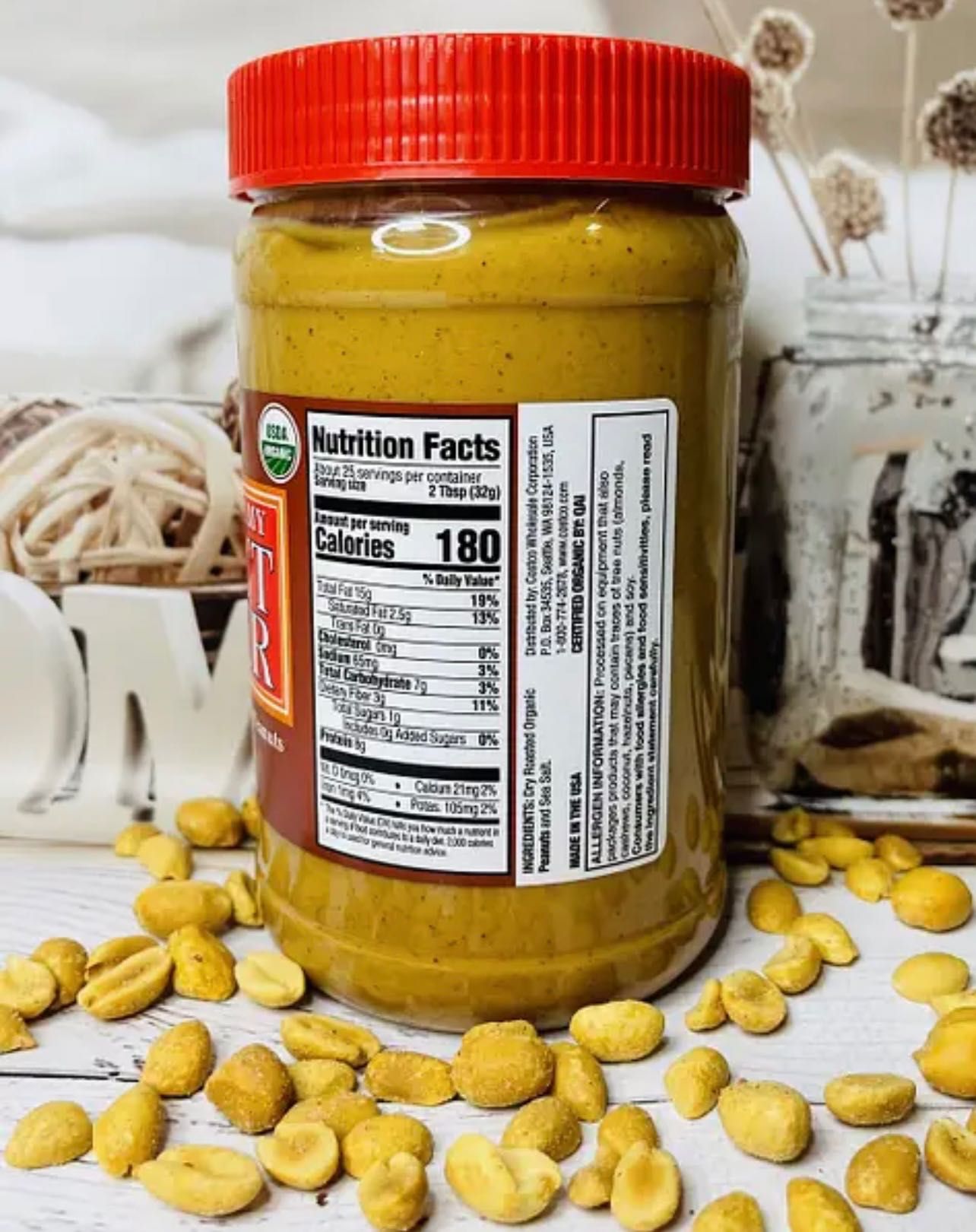 США Арахісова паста органічна кремова KIRKLAND Organic Creamy Peanut
