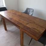 Okazja!Nowy stol z drewna palisander 120/200x 80 z dostawkami