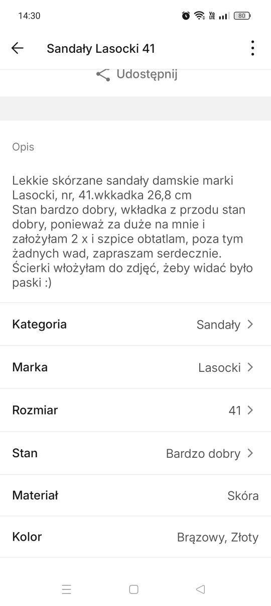 Sandały damskie 41