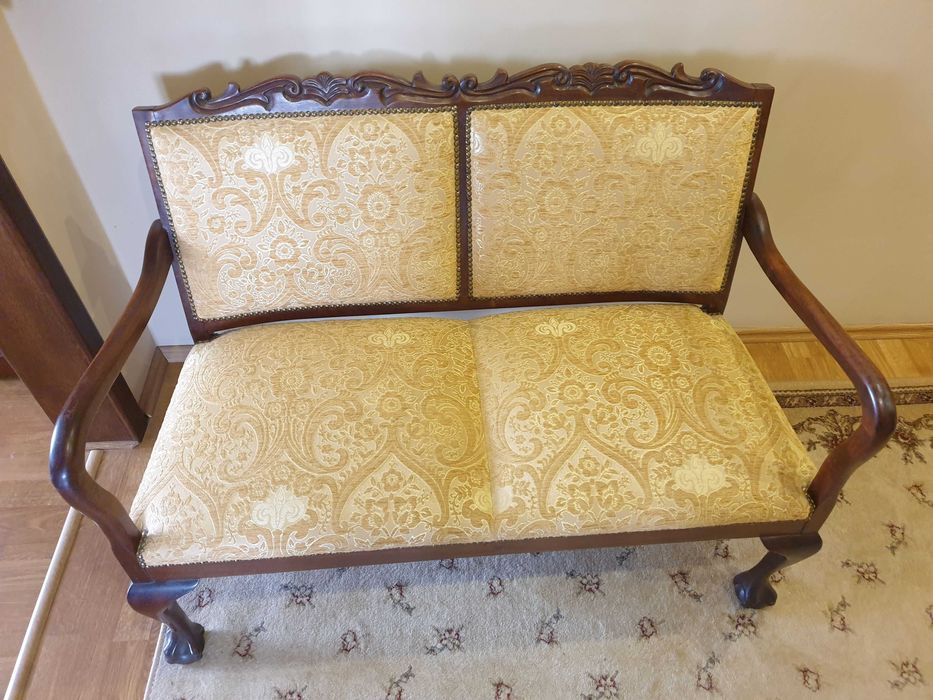 Drewniana przepiękna sofa