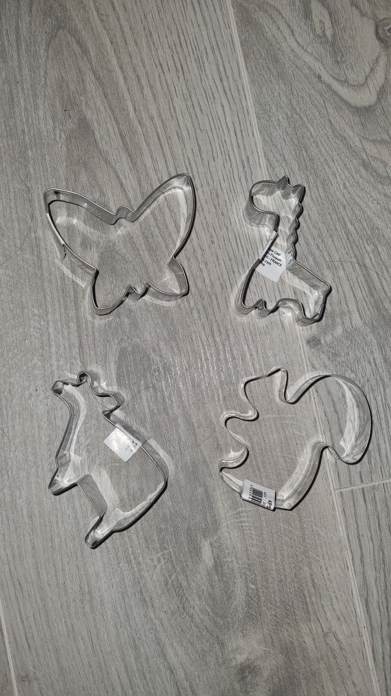 Metalowe foremki do ciastek w kształcie zwierząt 4szt.