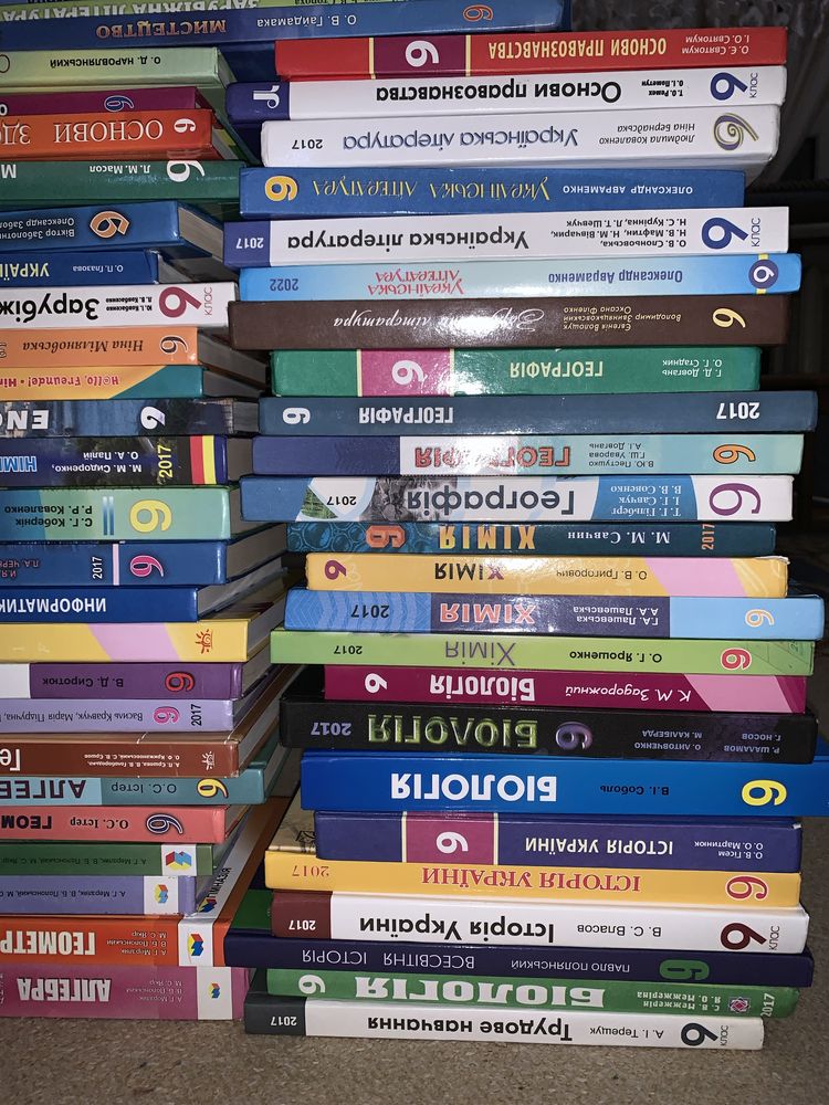 Підручники 9 клас алгебра, біологія, хімія,фізика