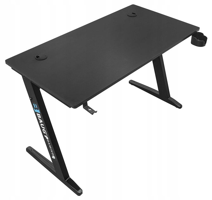 Biurko gamingowe  dla gracza   CZARNE DUŻE 120x60