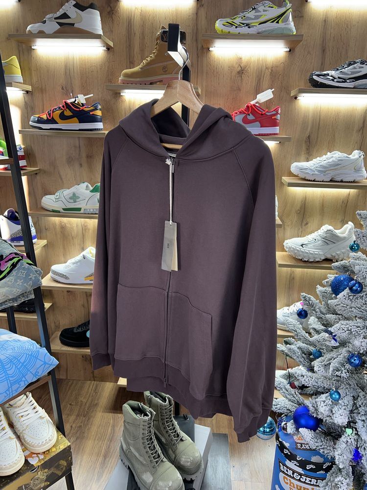 Зіп Худі FOG Fear of God Essentials Burgundy Logo