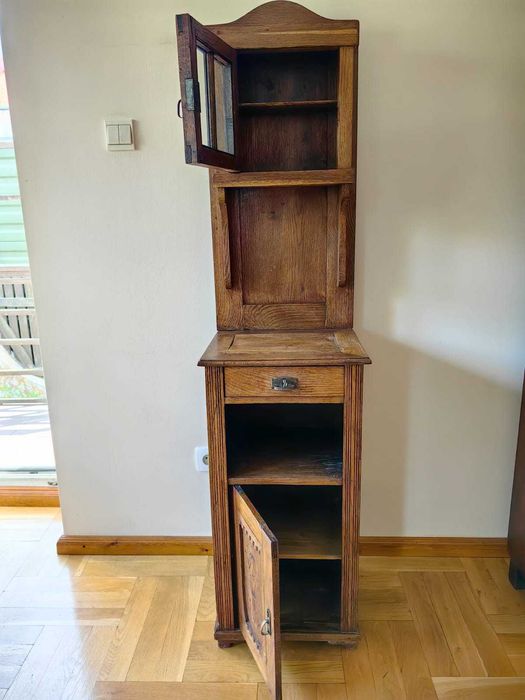 Szafka nocna z nadstawką- nakastlik - drewno