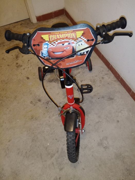 45€  bicicleta roda 14 pegar e andar com rodinhas