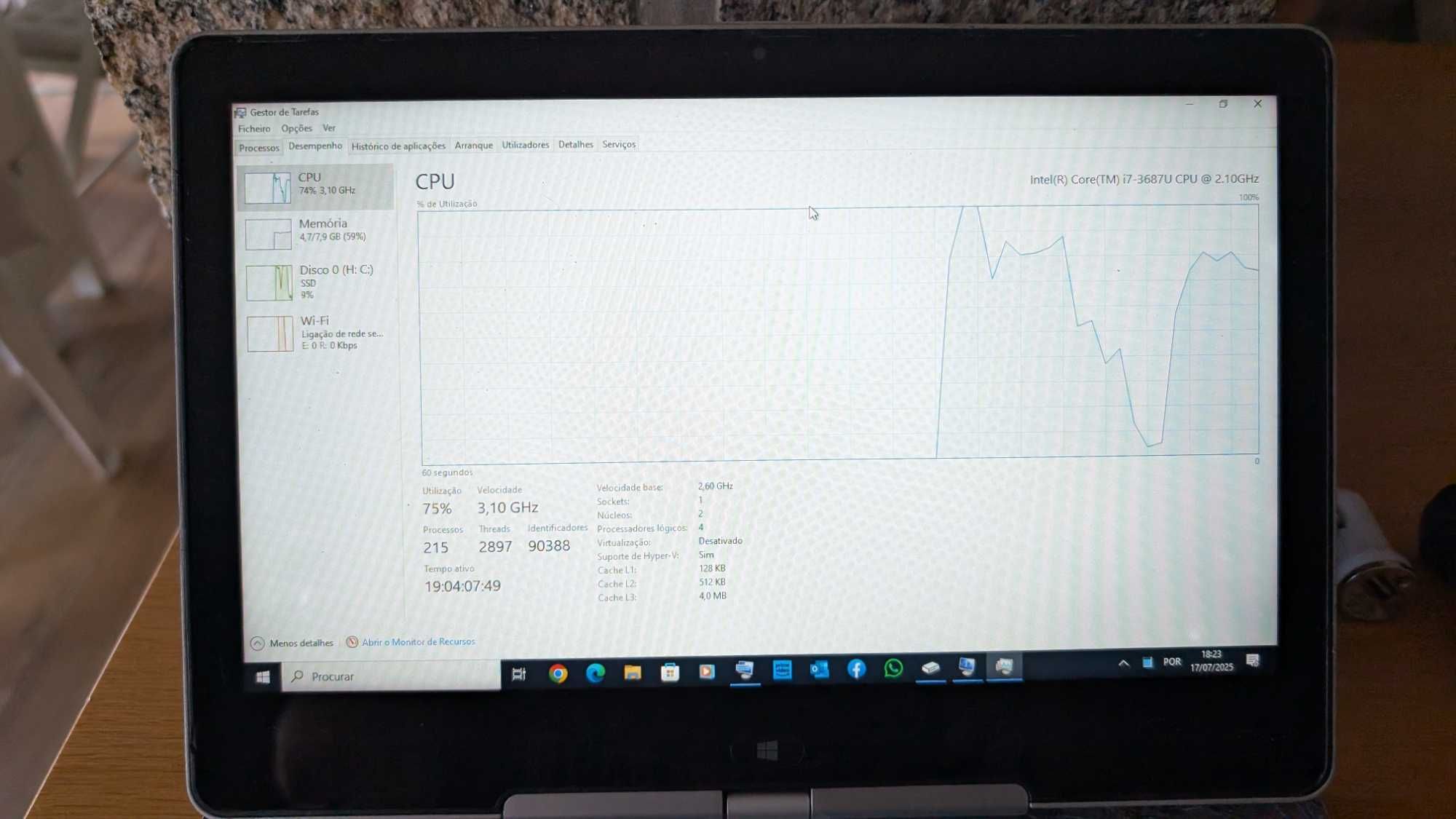 Portátil HP Elitebook Revolve 810 G1 com touchscreen