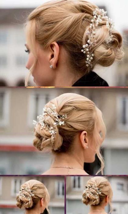 NOWA GAŁĄZKA opaska do włosów ślubna SREBRNY WIANEK na ślub komunię