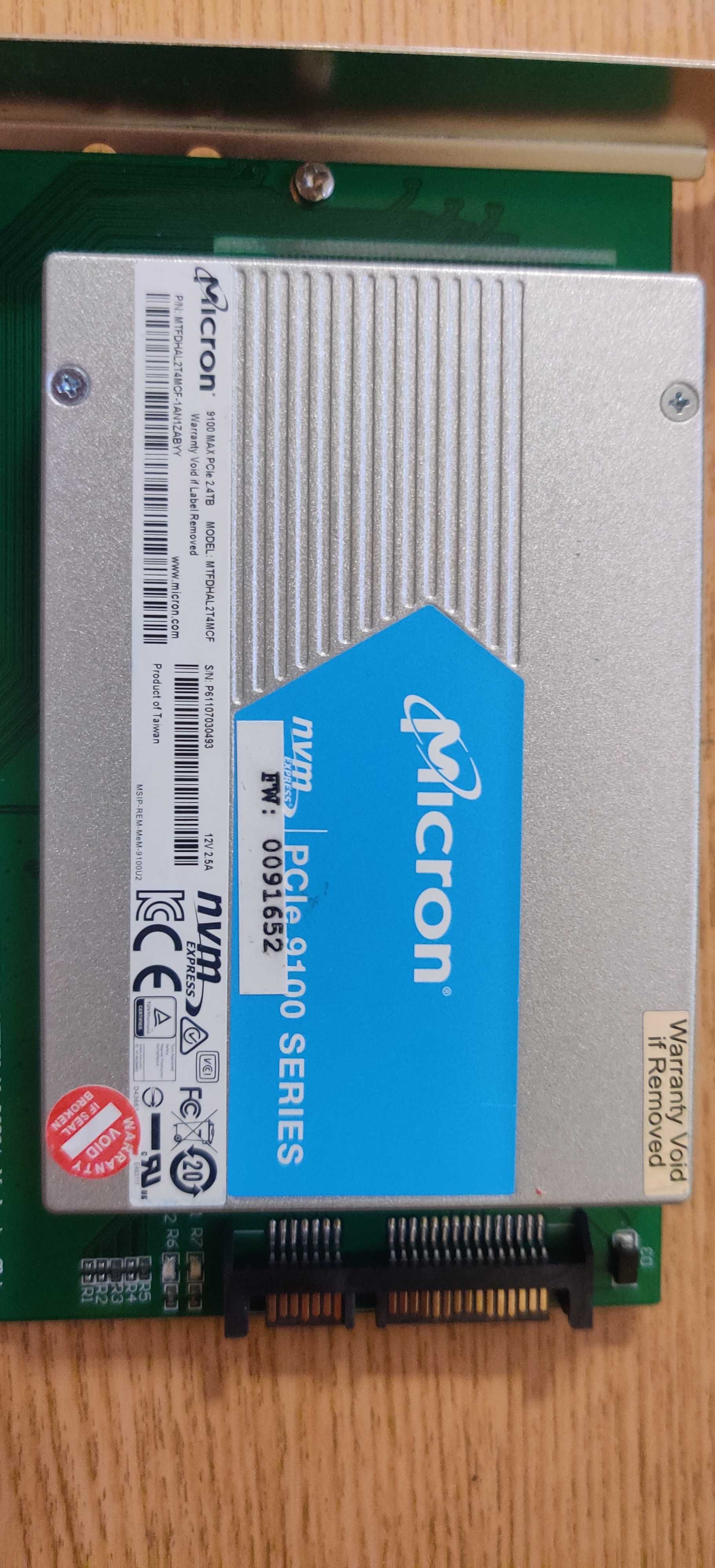 Продам SSD Micron 9100 MAX 2.4tb (U.2/NVME)