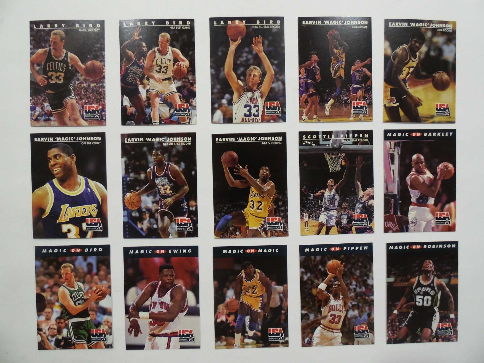 Lotes de cartas da NBA Skybox e outras