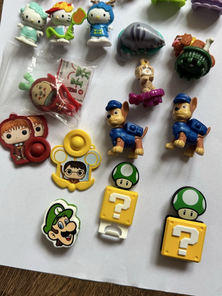 Кіндери різні, kinder Маріо Гаррі Поттер, Губка Боб, хеллоу кітті