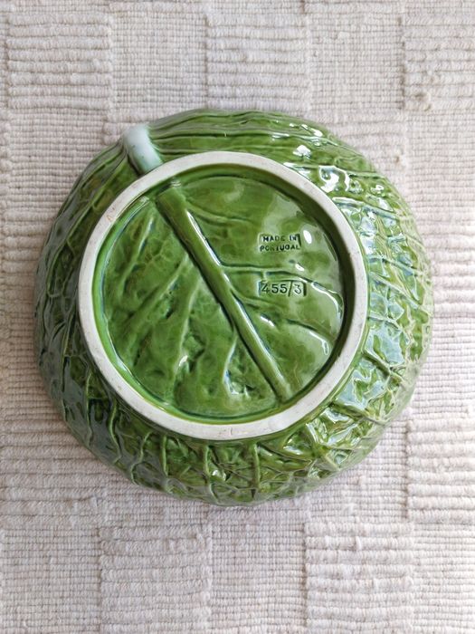Grande Taça de Faiança | Vintage Bordalo Pinheiro “Folha de Couve”