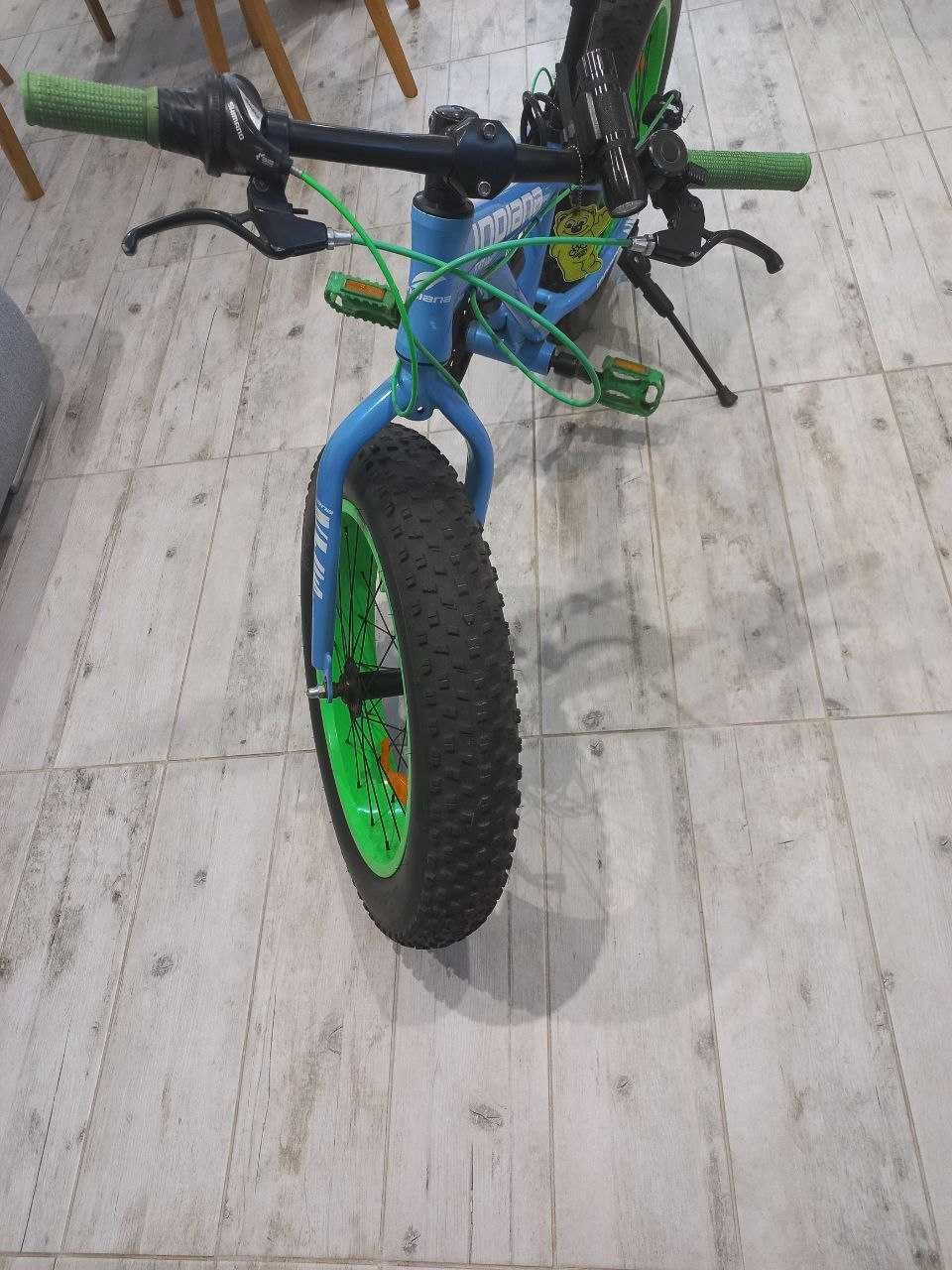 Велосипед INDIANA Fatbike 20" Blue-Green (алюміній, Shimano)