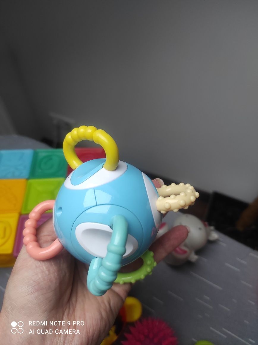 Zestaw zabawek dla niemowlaka bezpieczne gumowe sensoryczne piłki