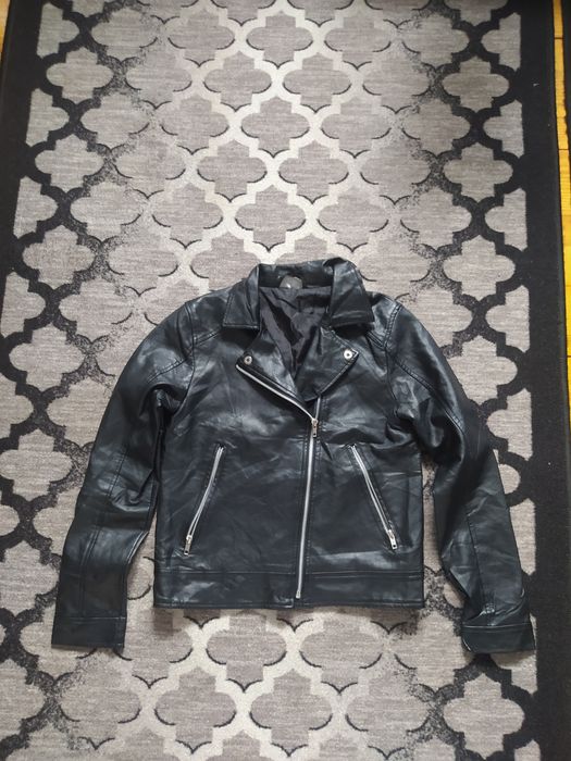 Kurtka ramoneska skóra ekologiczna czarna jesienna Destination