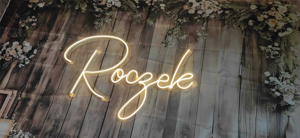 Roczek neon led , napis podświetlany