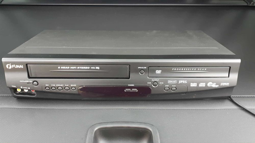 Combo DVD-VHS Magnetowid 6-Głowic + Odtwarzacz DVD Funai