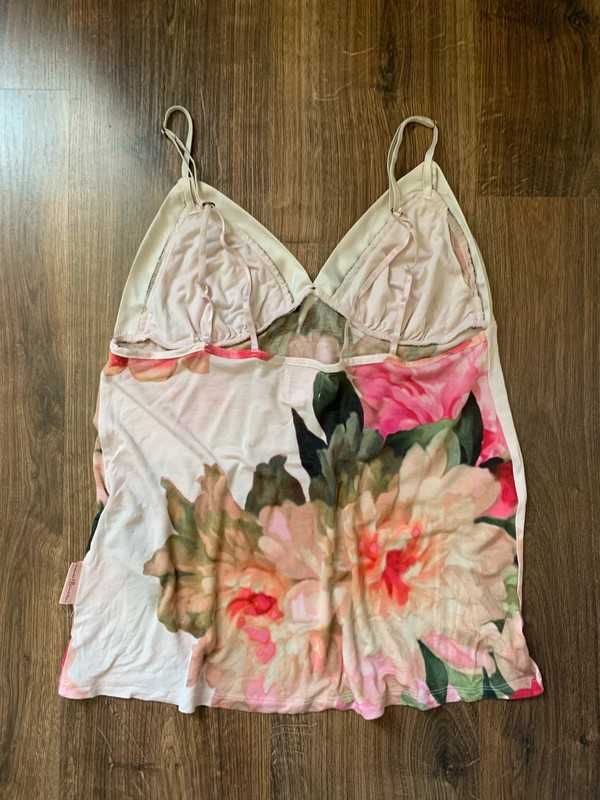 Ted Baker bieliźniany top koszulka nocna w kwiaty letnia z wiskozy S M