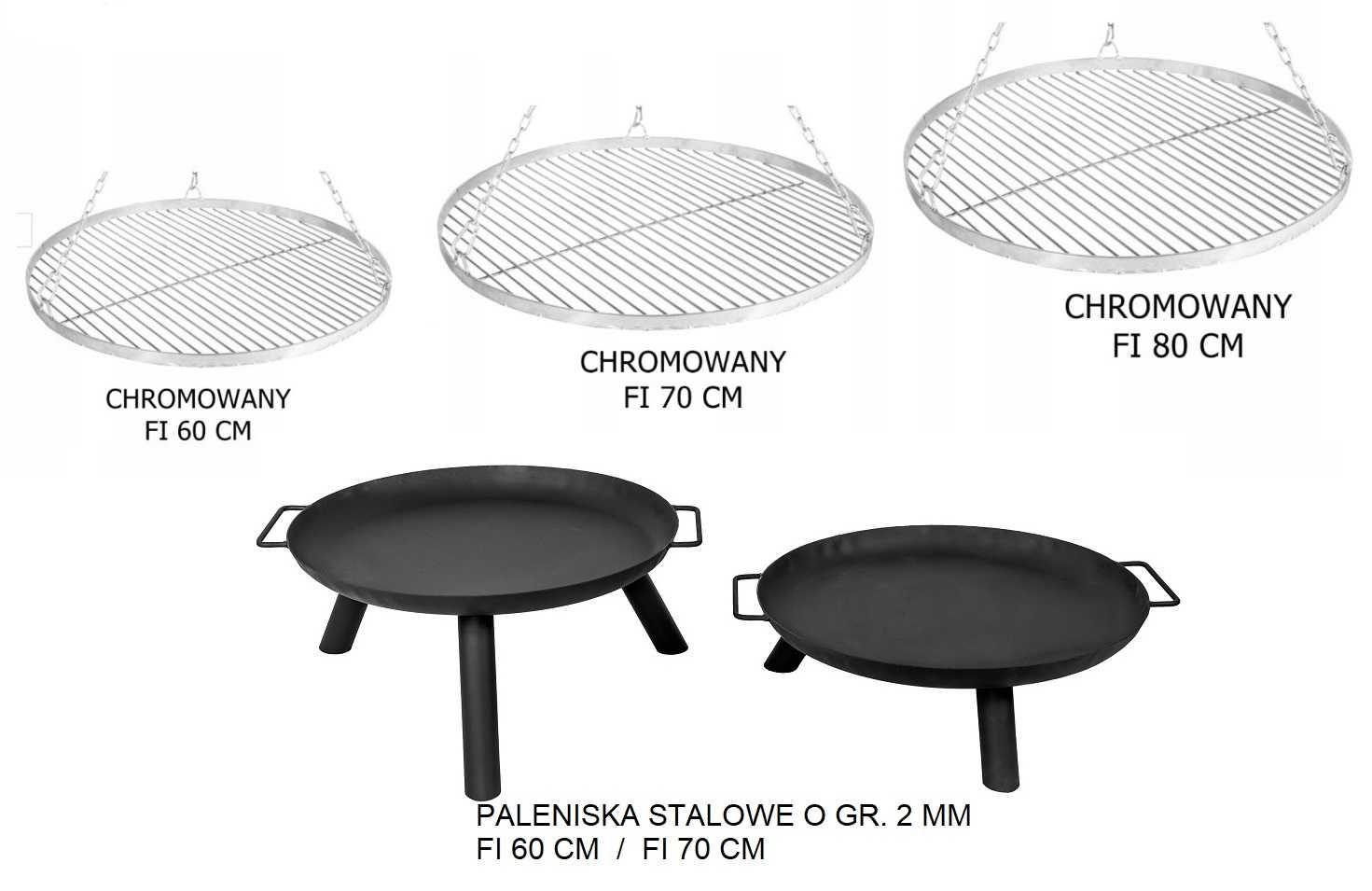 TRÓJNÓG ogrodowy z łańcuszkiem na ruszt kociołek 180cm PALENISKO GRILL