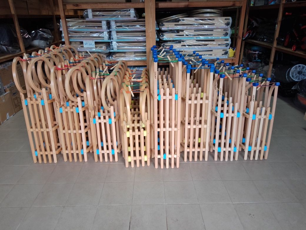 Sanki Drewniane Proste 100 cm.