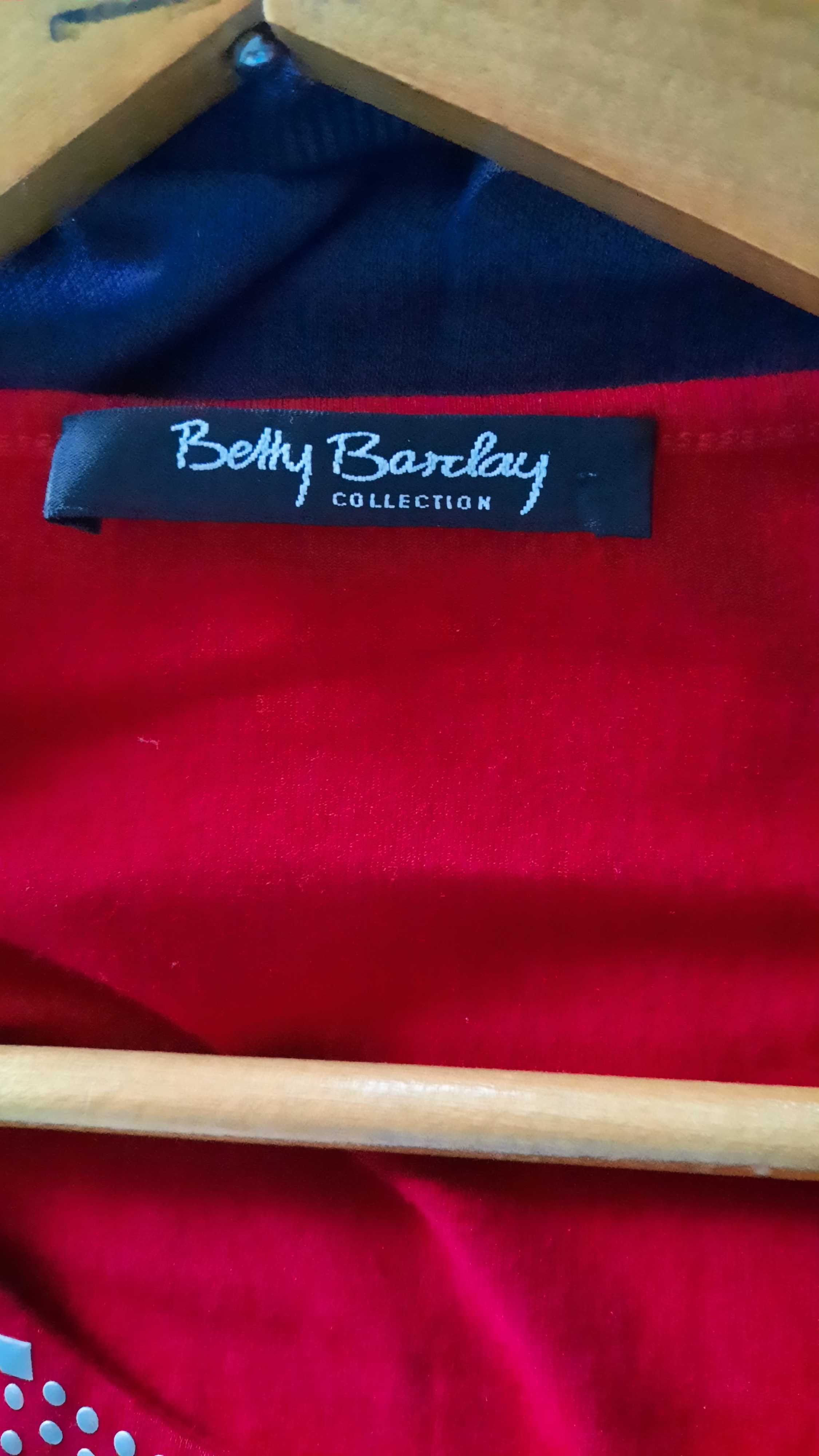 Betty barclay r.38,t-shirt, koszulka czerwona,cekiny,kamienie