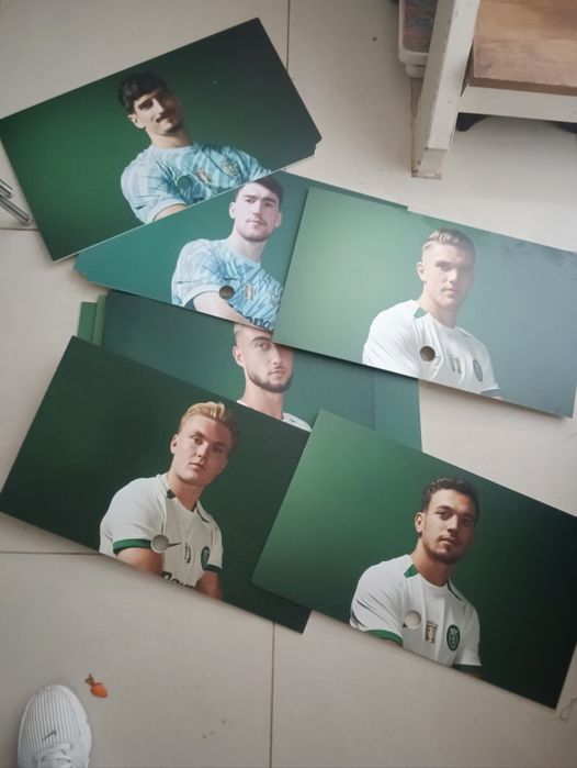 Placas em PVC com a foto dos jogadores do Sporting