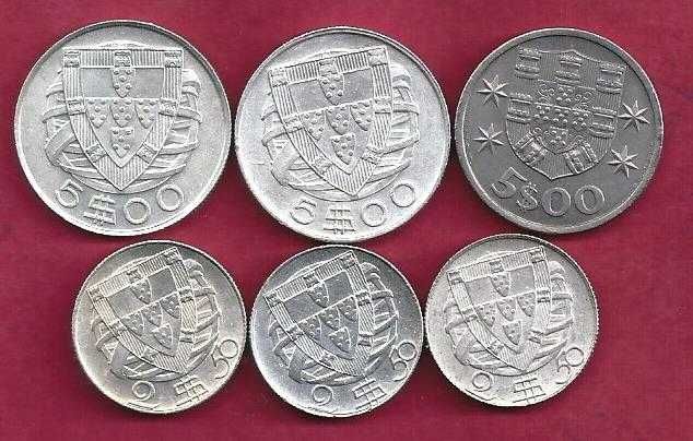 Republica  4 Moedas  Prata e Niquel  2$50  5$00