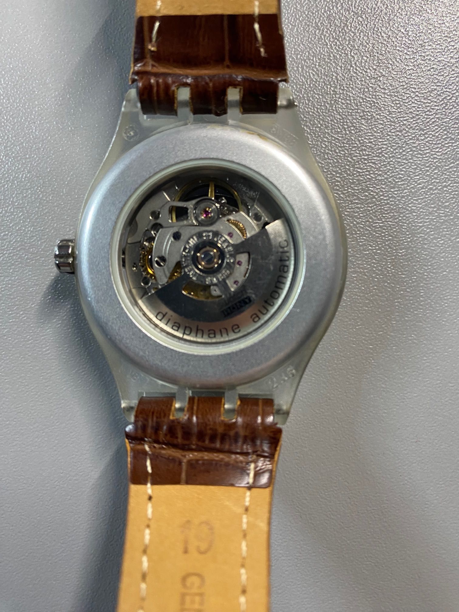 Zegarek Swatch Irony Diaphane  automatic bez paska