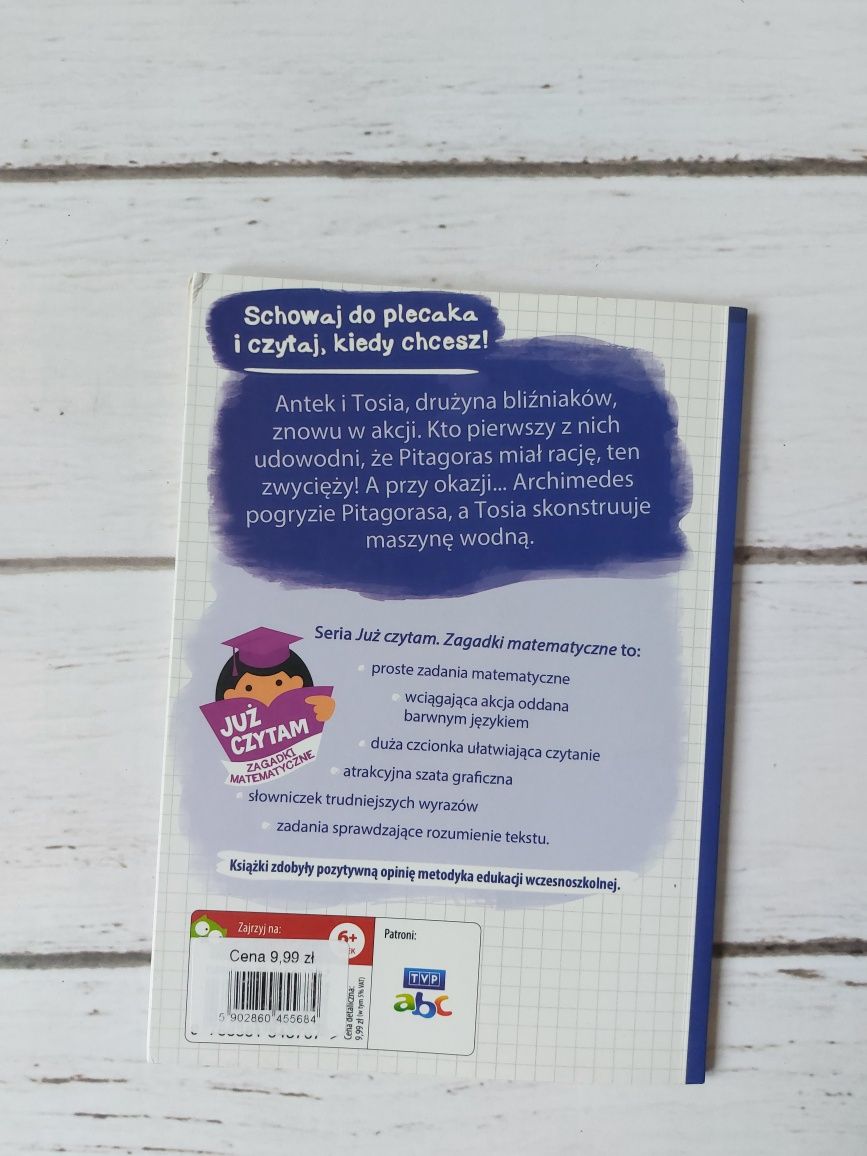 Książka dla dzieci Zagadki matematyczne Puzzle Pitagorasa nowa prezent