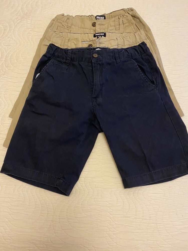 Bermudas caqui e azul escuro 12-13 anos