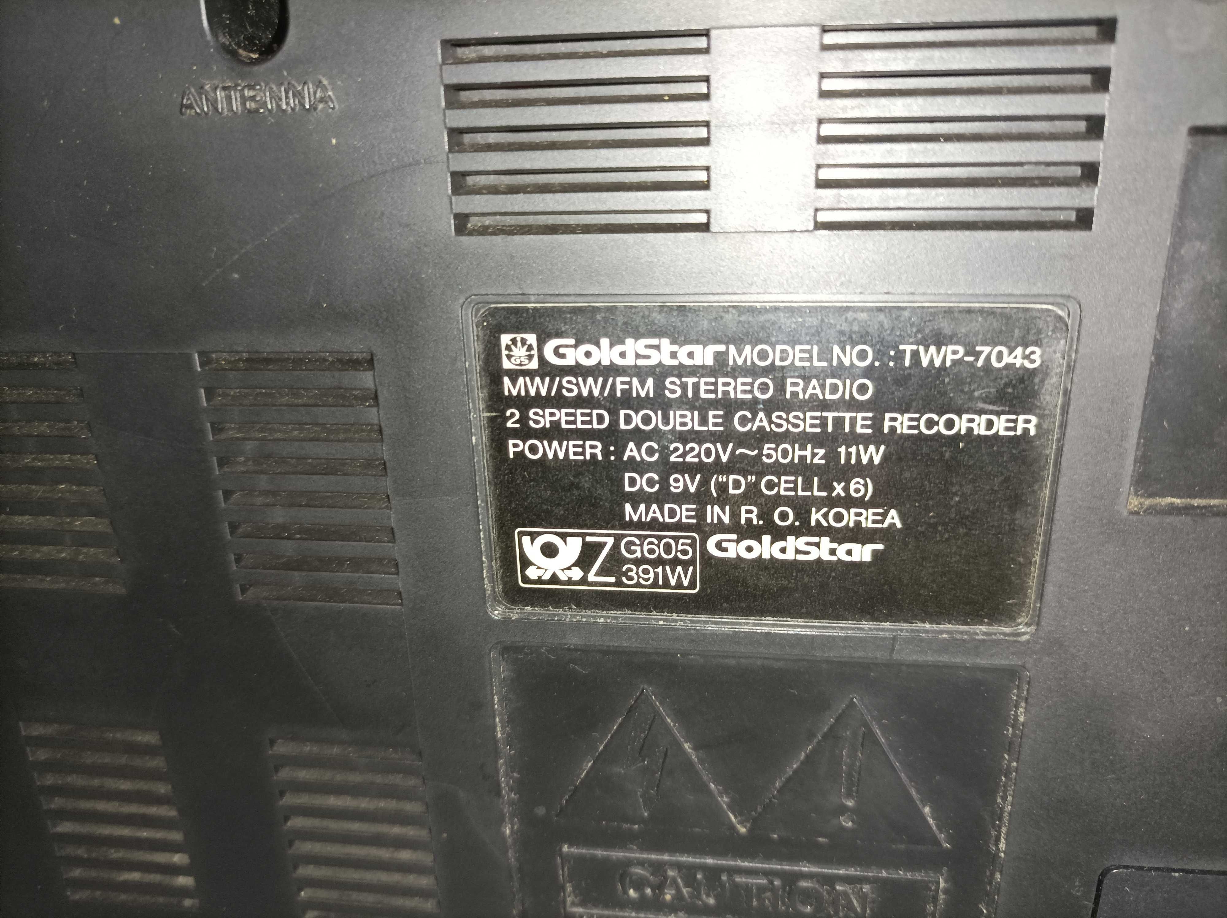 Radio magnetofon GoldStar TWP-7043 jak Nowy Wysyłka