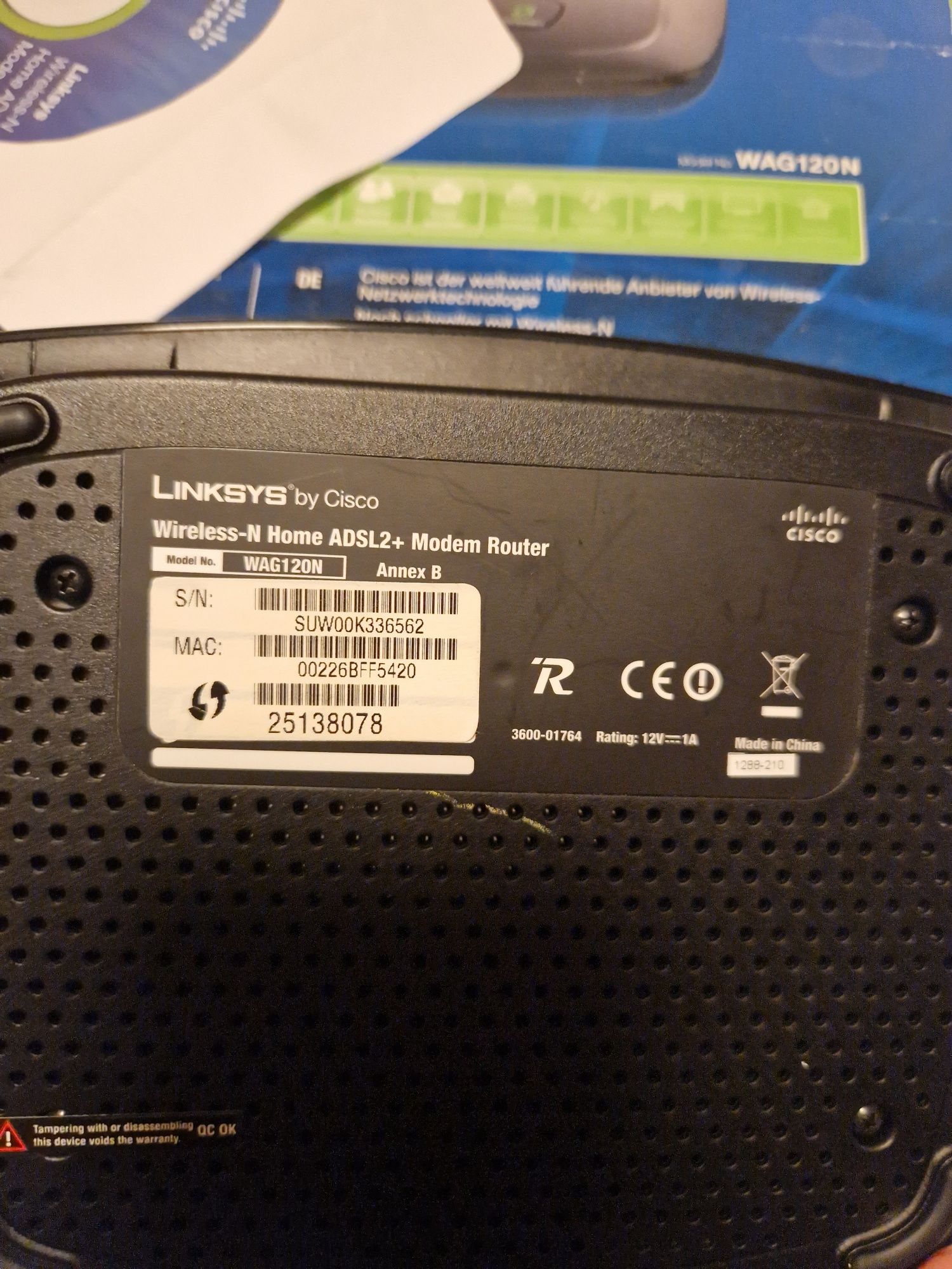 Router Linksys Wag120 N