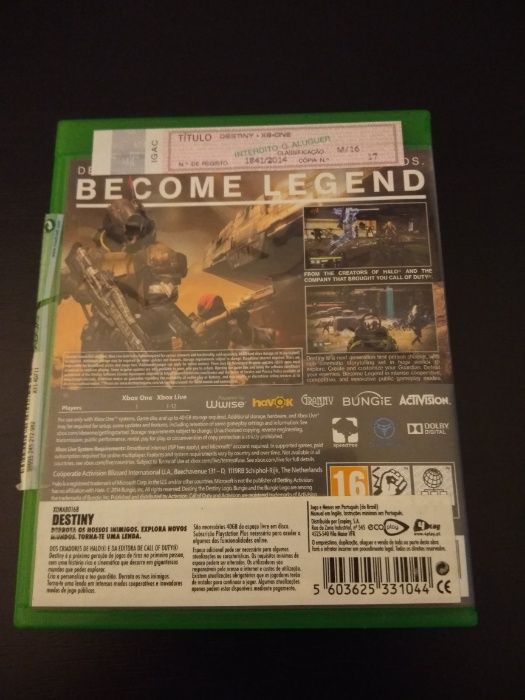 Xbox One - Destiny C/Selo Igac