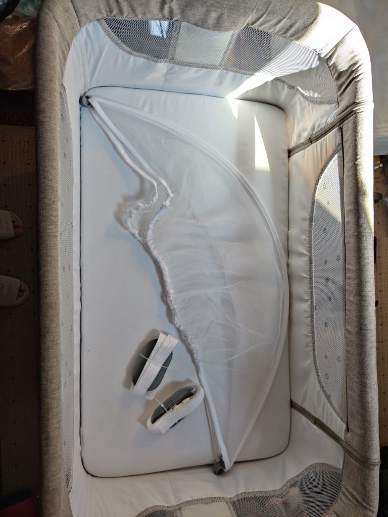 łóżeczko dostawne MoMi Smart Bed 4w1 + materac Rucken