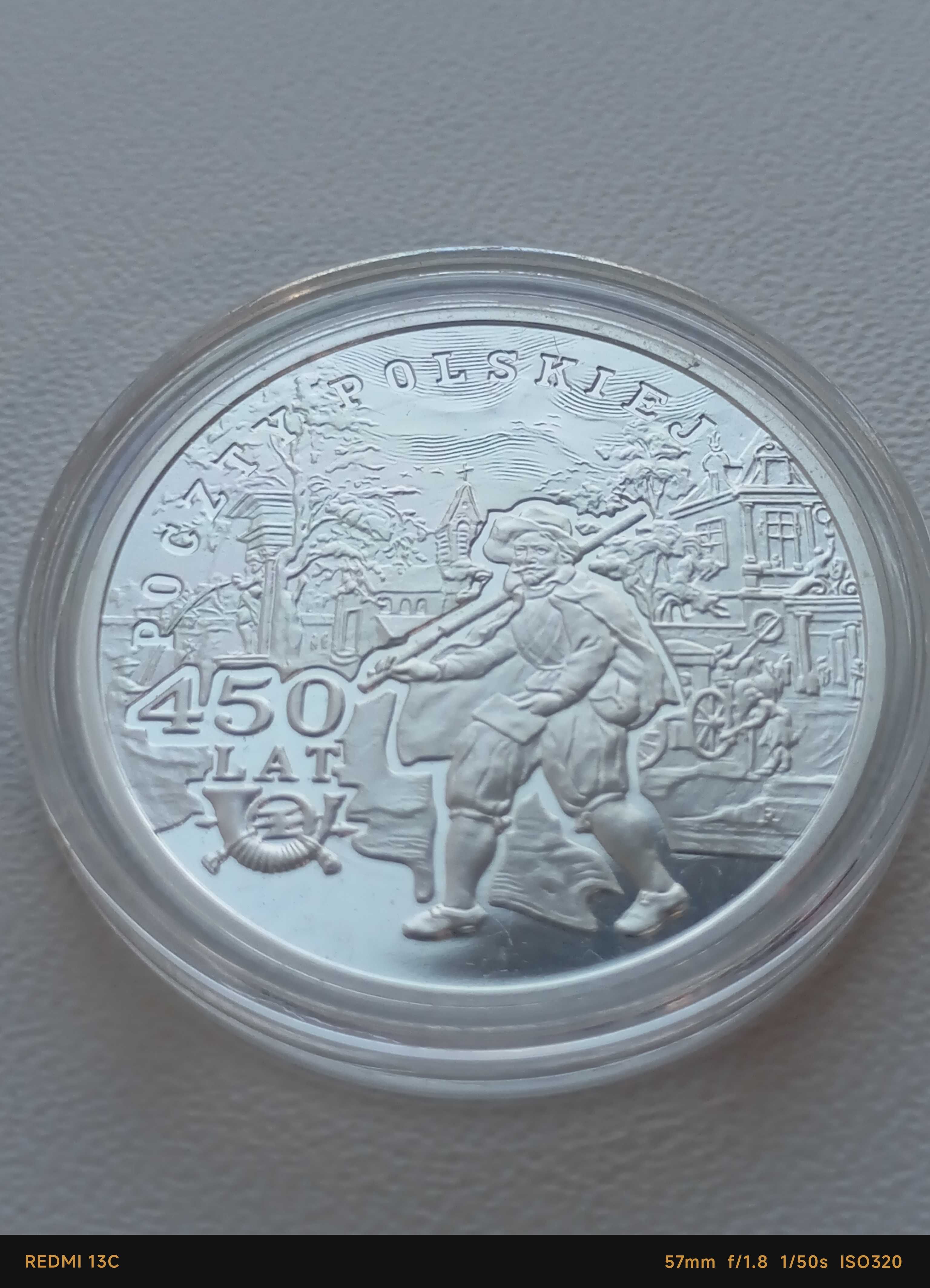 Польша 10 злотых серебро 2008г-925п-14,14г proof.