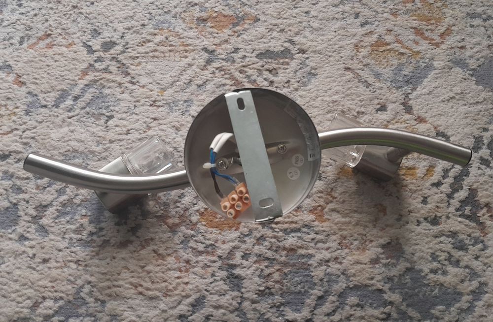 Lampa sufitowa  szklo i stal nierdzewna