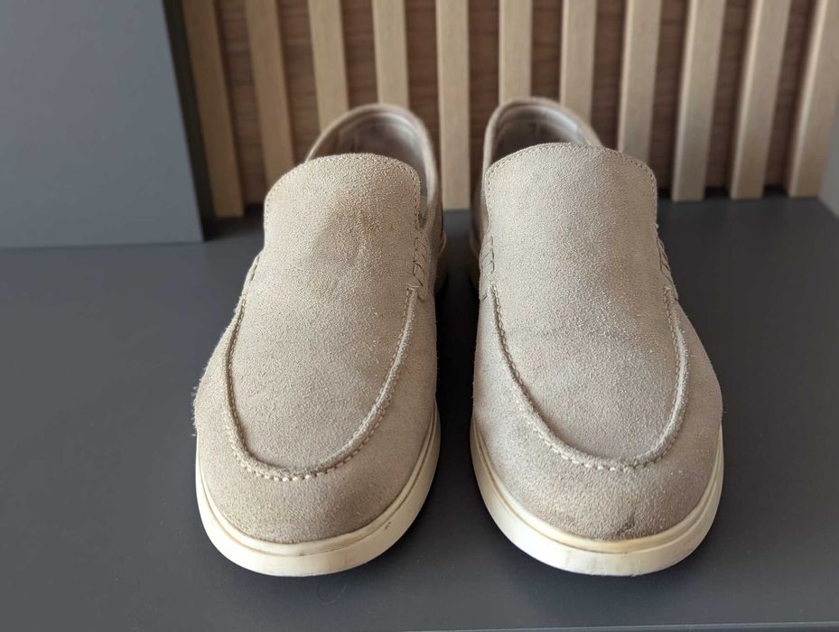 ZARA zamszowe mokasyny loafersy męskie 42 SKÓRA