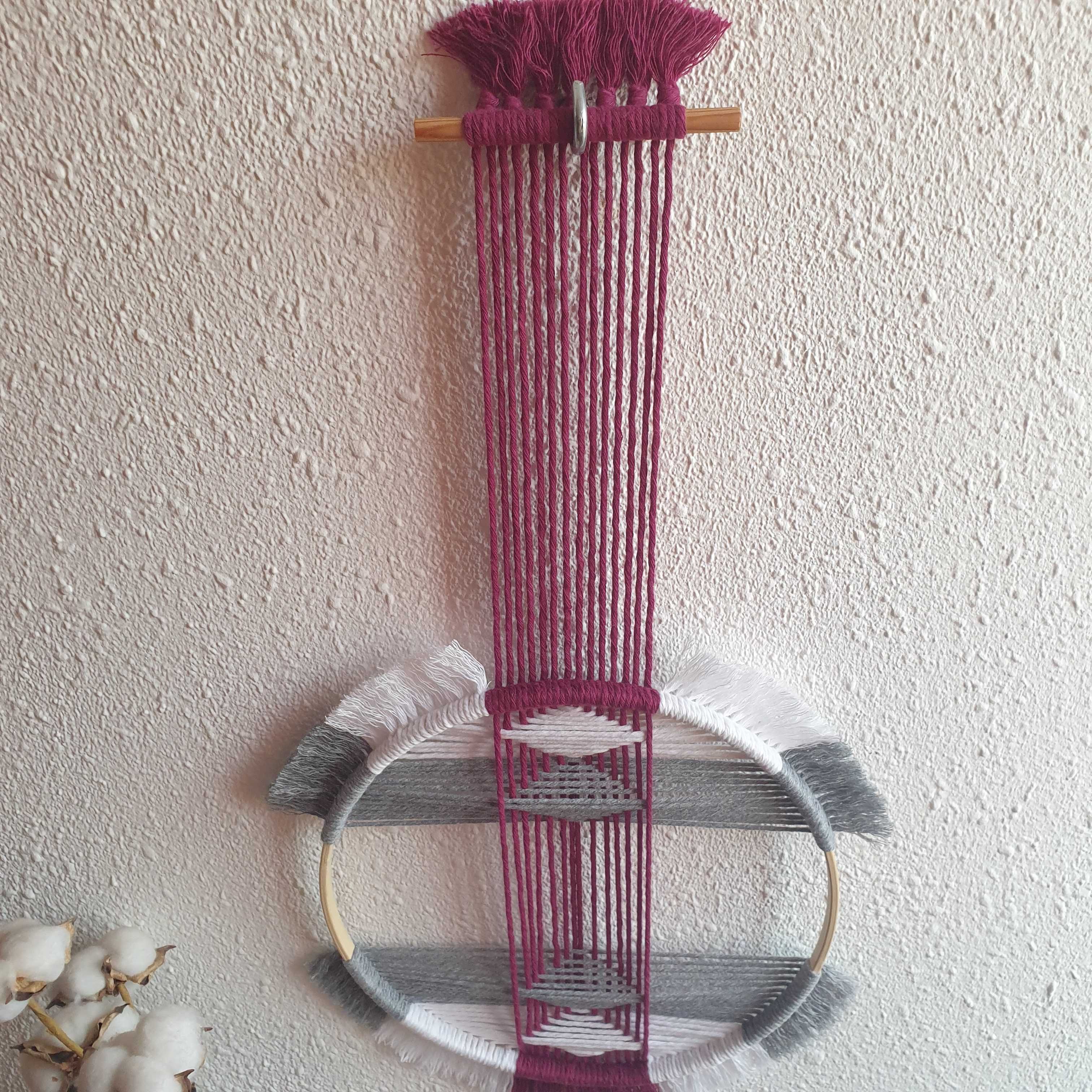 Decoração de parede em macrame