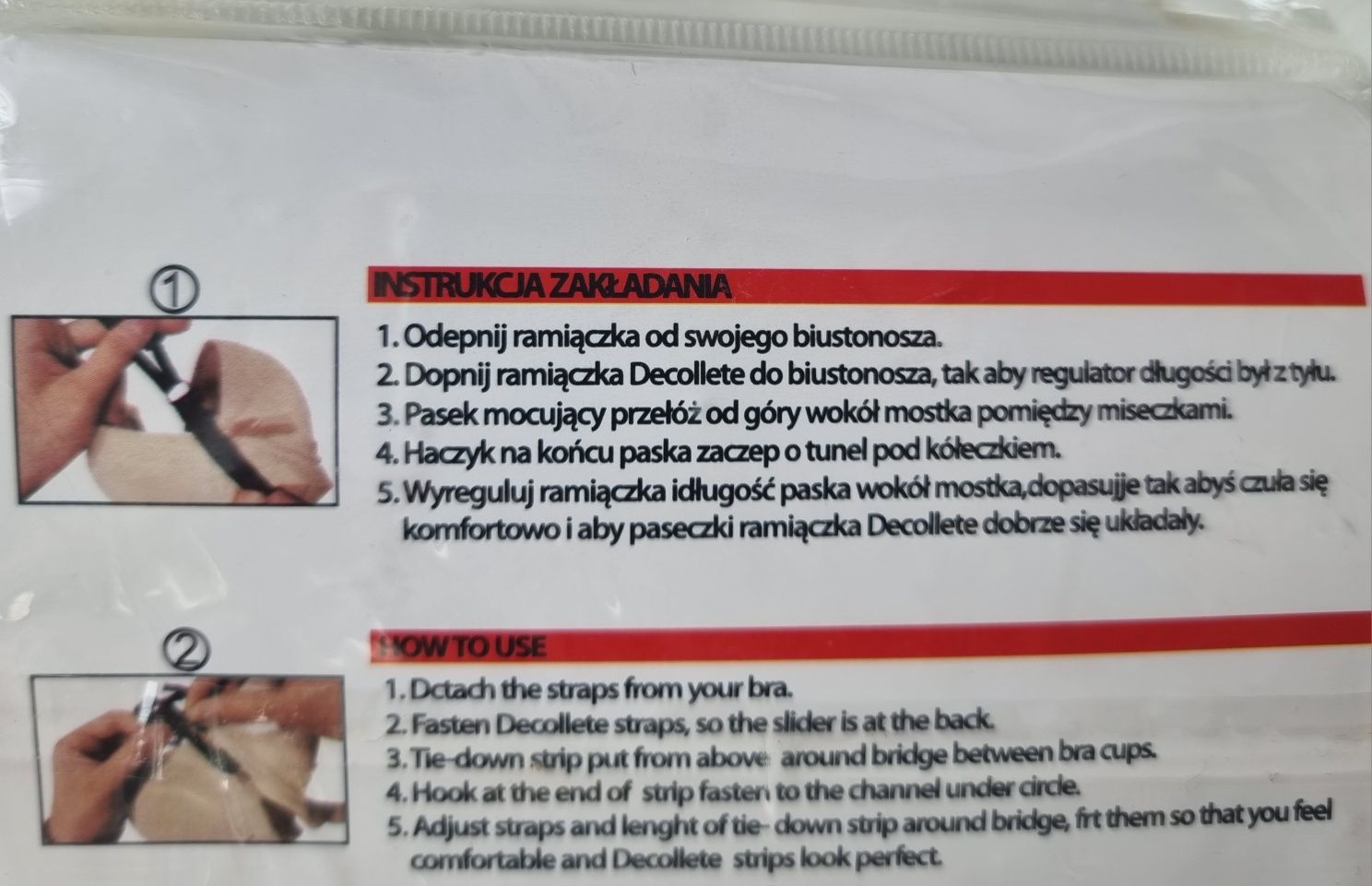Dekoldowe Ramiączka