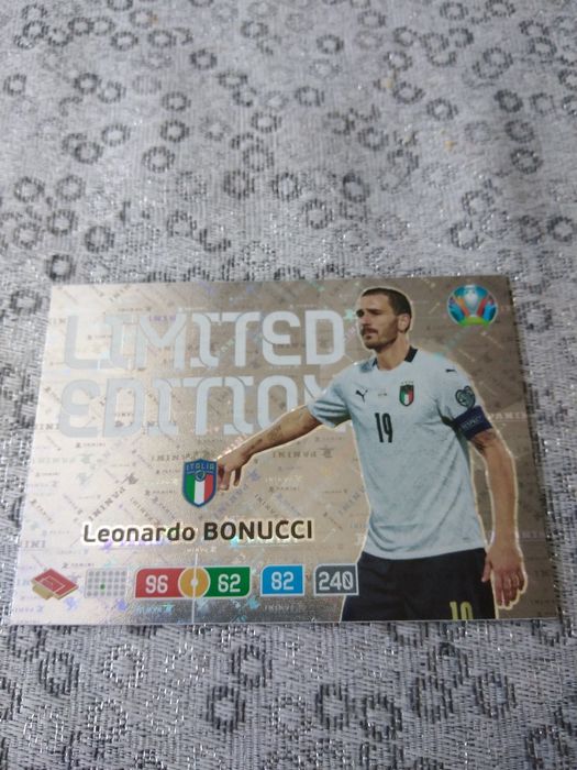 Karta limited edition UEFA euro 2020 Leonardo Bonucci Panini Włochy