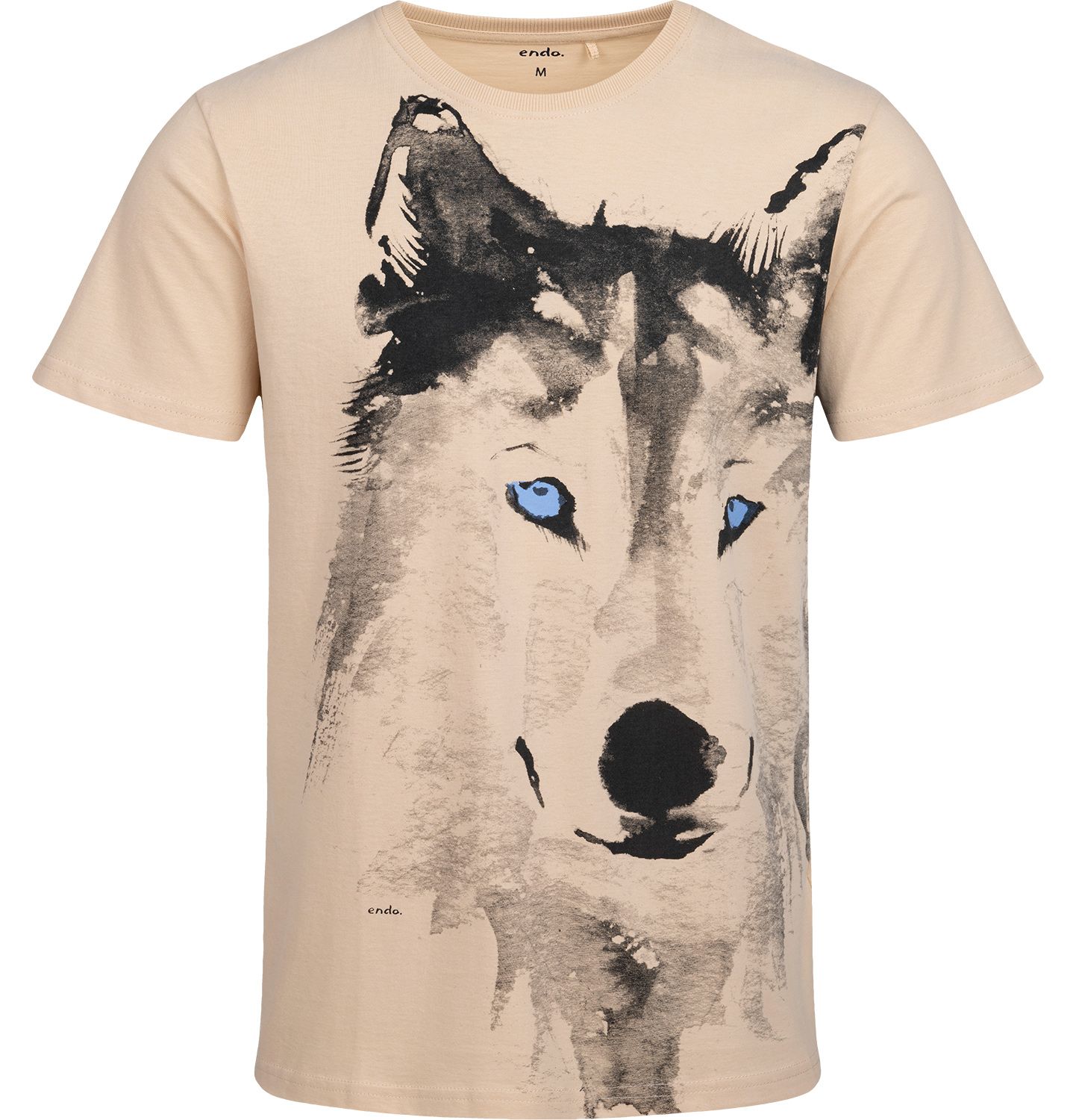 T-shirt Koszulka Męska  XXL Bawełna z wilkiem nadrukiem Endo