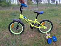 Rower dziecięcy INDIANA Rock Kid 20 cali dla chłopca Limonkowy