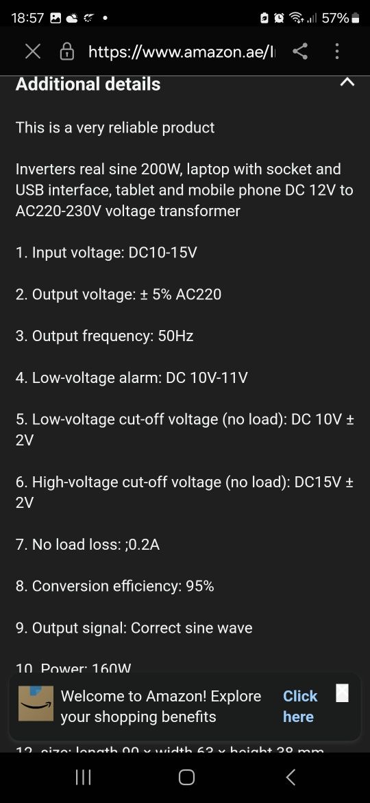 Power inverter 200w
