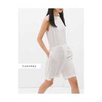 Ромпер Zara комбинезон с шортами короткий белый S