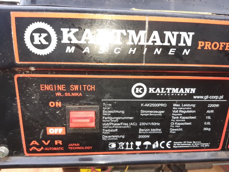 Agregat prądotwórczy 2,2 kW Kaltmann